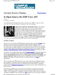 Is Open Source the ERP Cure-All? Page 1 of 5
