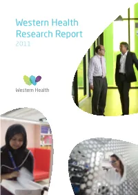 Research Report 2011 OUR VISION Together, Caring for the West