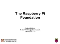The Raspberry Pi Foundation