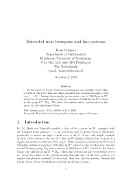 Extended Near Hexagons and Line Systems