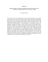 Hidden Markov Model-Supported Machine Learning for Condition Monitoring of Dc-Link Capacitors