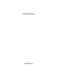 Program Information ING Bank N.V