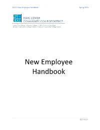 SCCCD New Employee Handbook Spring 2021