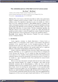 The Calculation Process of the Limit Cycle for Lorenz System