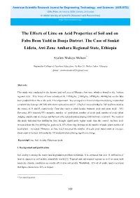 The Effects of Lime on Acid Properties of Soil and on Faba Bean Yield in Banja District