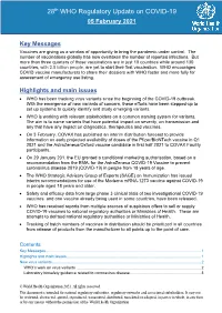 28Th WHO Regulatory Update on COVID-19