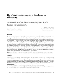 Horse's Gait Motion Analysis System Based on Videometry Sistema De