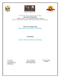 Jawaharlal Nehru Engineering College Final Year Engineering