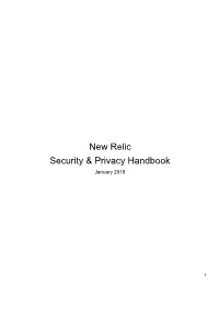 New Relic Security & Privacy Handbook