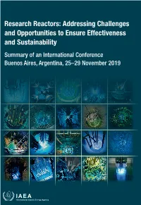 Research Reactors: Addressing Challenges and Opportunities To