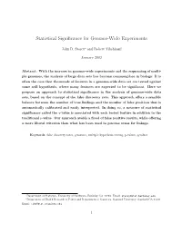 Statistical Significance for Genome-Wide Experiments