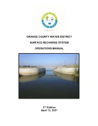 Surface Recharge System Operations Manual 1 | P a G E