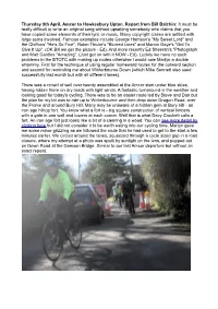 Thursday 5Th April. Amcor to Hawkesbury Upton. Report from Bill Balchin: It Must Be Really Difficult to Write an Original Song W