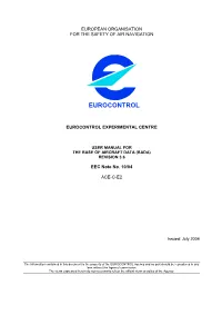 User Manual for the Base of Aircraft Data (Bada) Revision 3.6