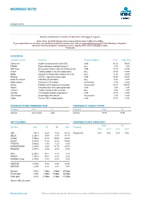 Analyst Report KBC Securities