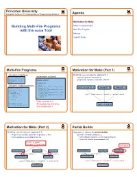 Building Multi-File Programs with the Make Tool