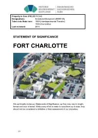 Fort Charlotte Statement of Significance