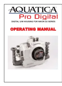 Operating Manual Foreword