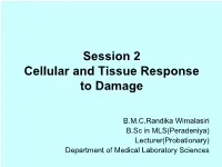 Session 2 Cellular and Tissue Response to Damage