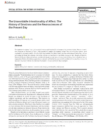The Unavoidable Intentionality of Affect: the History of Emotions And