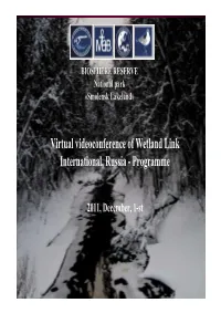 Virtual Videoconference of Wetland Link International, Russia - Programme