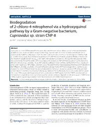Biodegradation of 2-Chloro-4-Nitrophenol Via A