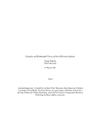 Formalist and Relationalist Theory in Social Network Analysis