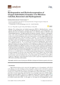 Hydrogenation and Hydrodeoxygenation of Oxygen-Substituted Aromatics Over Rh/Silica: Catechol, Resorcinol and Hydroquinone