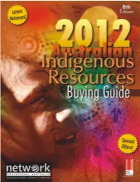 Indigenous Resources 2012 Contents