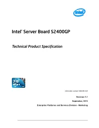 Intel®Server Board S2400GP