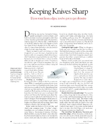 Keeping Knives Sharp D