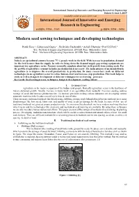 Modern Seed Sowing Techniques and Developing Technologies