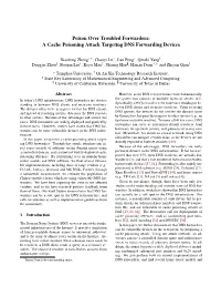A Cache Poisoning Attack Targeting DNS Forwarding Devices