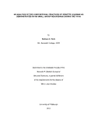 An Analysis of the Compositional Practices of Ornette Coleman As Demonstrated in His Small Group Recordings During the 1970S