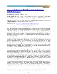 British Fascism: a Discourse- Historical Analysis'