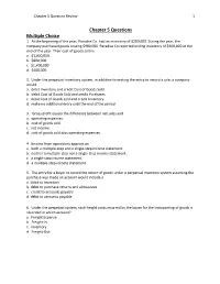 Chapter 5 Questions Multiple Choice 1