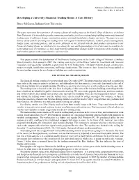 Developing a University Financial Trading Room