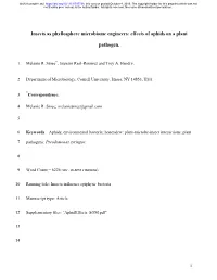 Effects of Aphids on a Plant Pathogen
