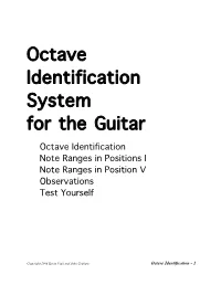 Octave Identification System for the Guitar