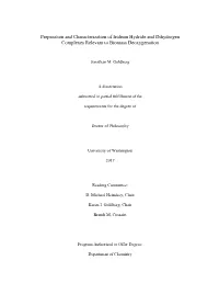 Preparation and Characterization of Iridium Hydride and Dihydrogen Complexes Relevant to Biomass Deoxygenation