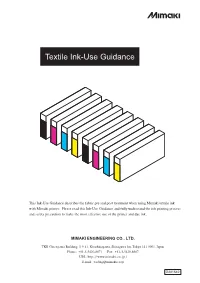 Textile Ink-Use Guidance