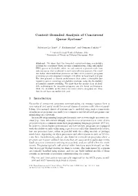 Context-Bounded Analysis of Concurrent Queue Systems*
