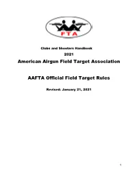 Official AAFTA Rules