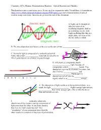 Optical Rotation Demonstration Handout