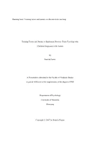 Running Head: Training Tutors and Parents on Discrete-Trials Teaching