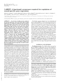 A Functional Corepressor Required for Regulation of Neural-Specific Gene Expression