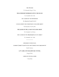Appendix—Senators List