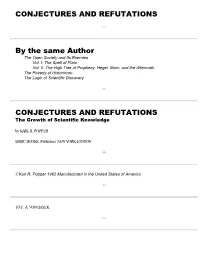 Conjectures and Refutations