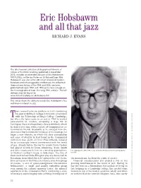 Eric Hobsbawm and All That Jazz RICHARD J