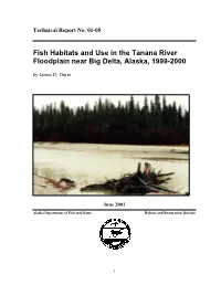 Technical Report 01-05: Fish Habitats and Use in the Tanana River